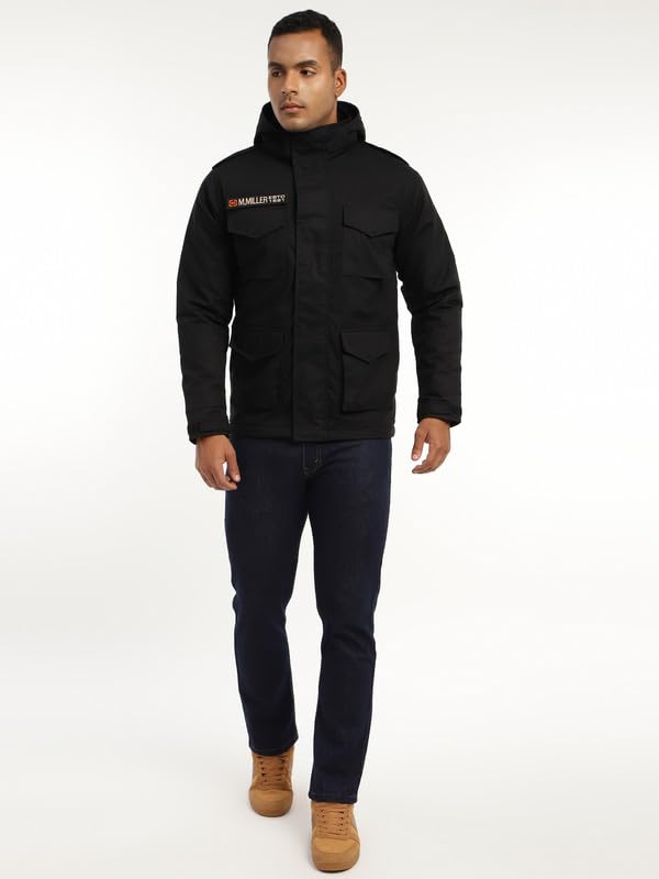 Image of MOUNTMILLER Men's Python M65 Ripstop Field Hooded Tactical Jacket | Water-Repellent, Multi-Pocket, Abrasion-Resistant - Perfect for Outdoor Activities, Hiking, and Trekking