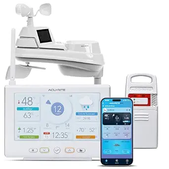 AcuRite Iris Wireless Weather Station with HD Display, Lightning Sensor, Indoor/Outdoor Temp & Humidity, Wind, Rain Gauge, Barometer