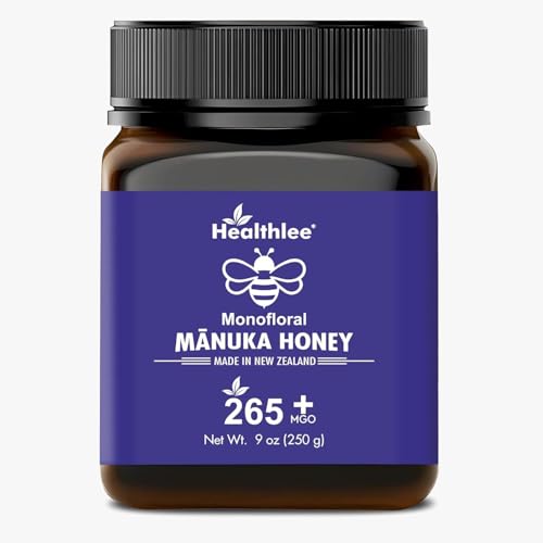 Manuka Honey MGO 265+, Genuine Raw New Zealand Honey, Multi-Functional Health honey Manuka, Non-GMO Superfood,Unpasteurized,Daily Wellness Support - 250g (8.82 Oz)
