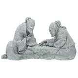 Angoily Kleiner Schachspiel Ornament Reptilienbecken Dekoration aus Sandstein Vintage Kleiner Landschaftsgestaltung für Aquarium und Terrarium Wasserfestes Bonsai Gartendekor