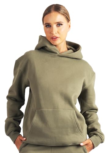 Carlheim Women's Hoodie Harper Lounge, Safari Green, Medium
