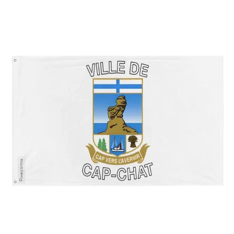 Drapeau Cap-Chat haut de gamme avec 4 œillets pour intérieur