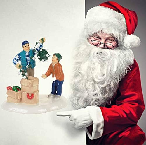 Snow Village Christmas Holiday Scene, 8pcs LED Dot Village House Set, Griswold Holiday Garage Lighting Building Statue, Resin Christmas Desktop Decoration Holiday Decoration