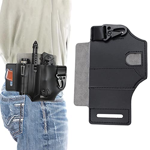 qingfeitai Funda cinturón Multiherramienta,Funda Multiherramienta Funda Cuero Bolsillo - Herramientas con Clip para cinturón, Cuero para Herramientas, Funda para cinturón