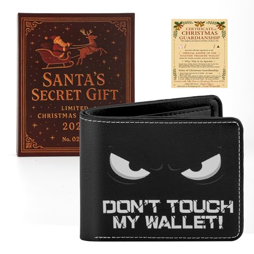 Kids Wallet for Boys with Gift Box, Birthday Gift for 5 6 7 8 9 10 11 12 Year Old Boys, Funny Leather Rfid Blocking Boy Wallet, Birthday Christmas Stocking Stuffer Gift for Teen Boy Girls 4-15 Ages