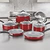 Cuisinart 54C-11R 11-Piece Ceramica XT Nonstick Cookware Set, Red/Stainless Steel #3