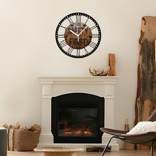 Reloj de pared metálico redondo 10 pulgadas silencioso miniatura 7