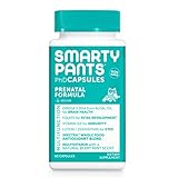 SmartyPants Daily Prenatal Multivitamin: Vitamin C, D3 & Zinc for Immunity, Vegan, Vitamin E, A, COQ10, Omega 3 DHA, Iodine, Vitamin B6, Easy to Swallow Capsules, 60 count (30 Day Supply)