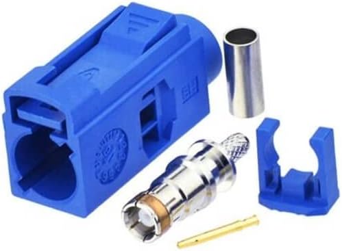 Fakra C Female Blue Crimp Connector for Car GPS Antenna RG316 RG174 Cable