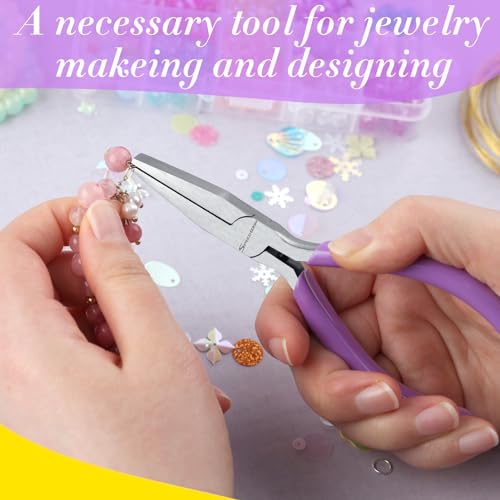 Image of SPEEDWOX Flat Nose Pliers - Mini Duck Bill Pliers for Jewelry Making, Bending, Straightening, Shaping & Ring Opening