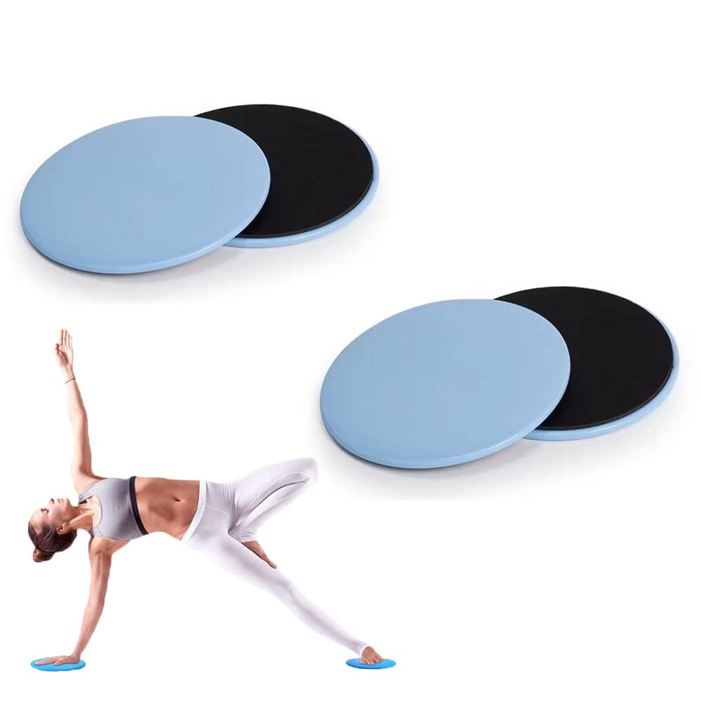 4 discos deslizantes de doble cara, deslizadores de núcleo, entrenador de fitness para abdominales, equipo de ejercicio de piernas para gimnasio, hogar, yoga, pilates | Fortalece el abdomen,