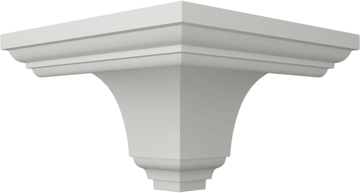 Ekena Millwork MOC06X04DI-CASE-4 Outside Corner for Moulding MLD06X04X07DI (4-Pack), 6 1/8"P x 4 1/8"H, Primed, 4 Pack