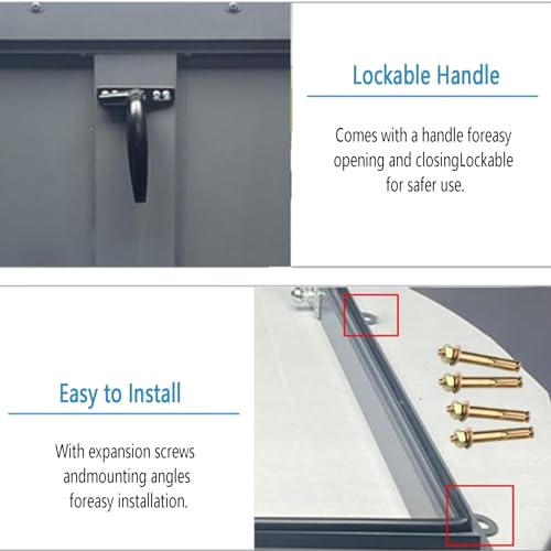 Trappe de toit en aluminium durable avec vérin à gaz pour accès sécurisé - 7