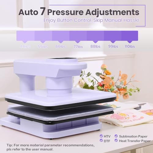 Whubefy 360° Dual Auto Heat Press 15x15 with Double Workbench- Automatic Shirt Press Machine Two Station, Auto Release & 7-Level Auto Pressure - Pro Dual Swivel Heat Press Machine for T Shirts Hoodie