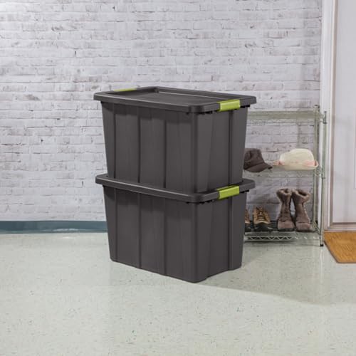 Image of Sterilite Tote, Plastic Storage Bins with Snap Lids, 30 Gallon, 4-Pack