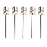Kcopo Ball Pumpe Nadel Aufpumpen Ballnadel Ventilnadel Nadel Hohlnadel für Ballpumpe Fußball Schraubgewinde Volleyball 5 Stücke