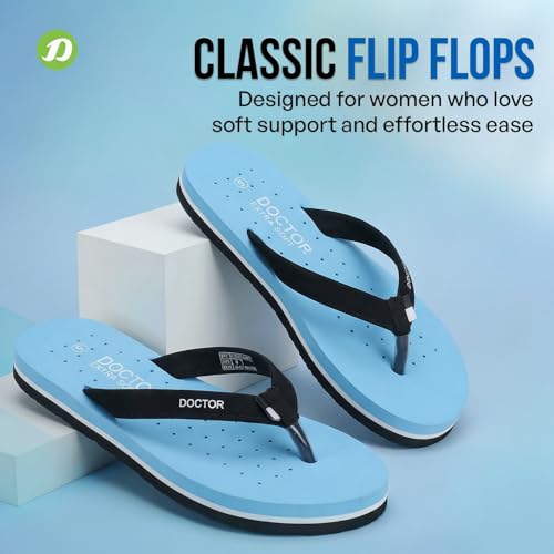 Image of DOCTOR EXTRA SOFT House Slipper for Women's Care Dr Orthopaedic Super Comfort Fitting Flat Cushion Chappal Flip-Flop for Ladies & Girl's