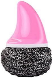 JUIOKK Stainless Steel Cleaning Sponges with Handle Metal Scrubber Scouring Pad Ball for Home Kitchen Pot Pan Dish Wash Cleaning