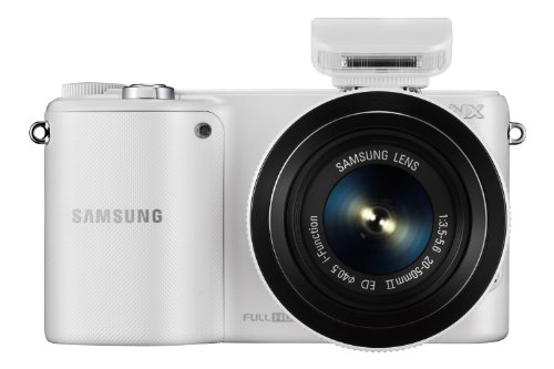 Samsung NX2000 Digital Kamera (20,3 Megapixel CMOS Sensor, 1920 x 1080 Pixel, 9,4 cm (3,7 Zoll) Display, Micro-HDMI, 2X dig. Zoom, USB 2.0) mit 20-50 mm Kit wei&szlig;