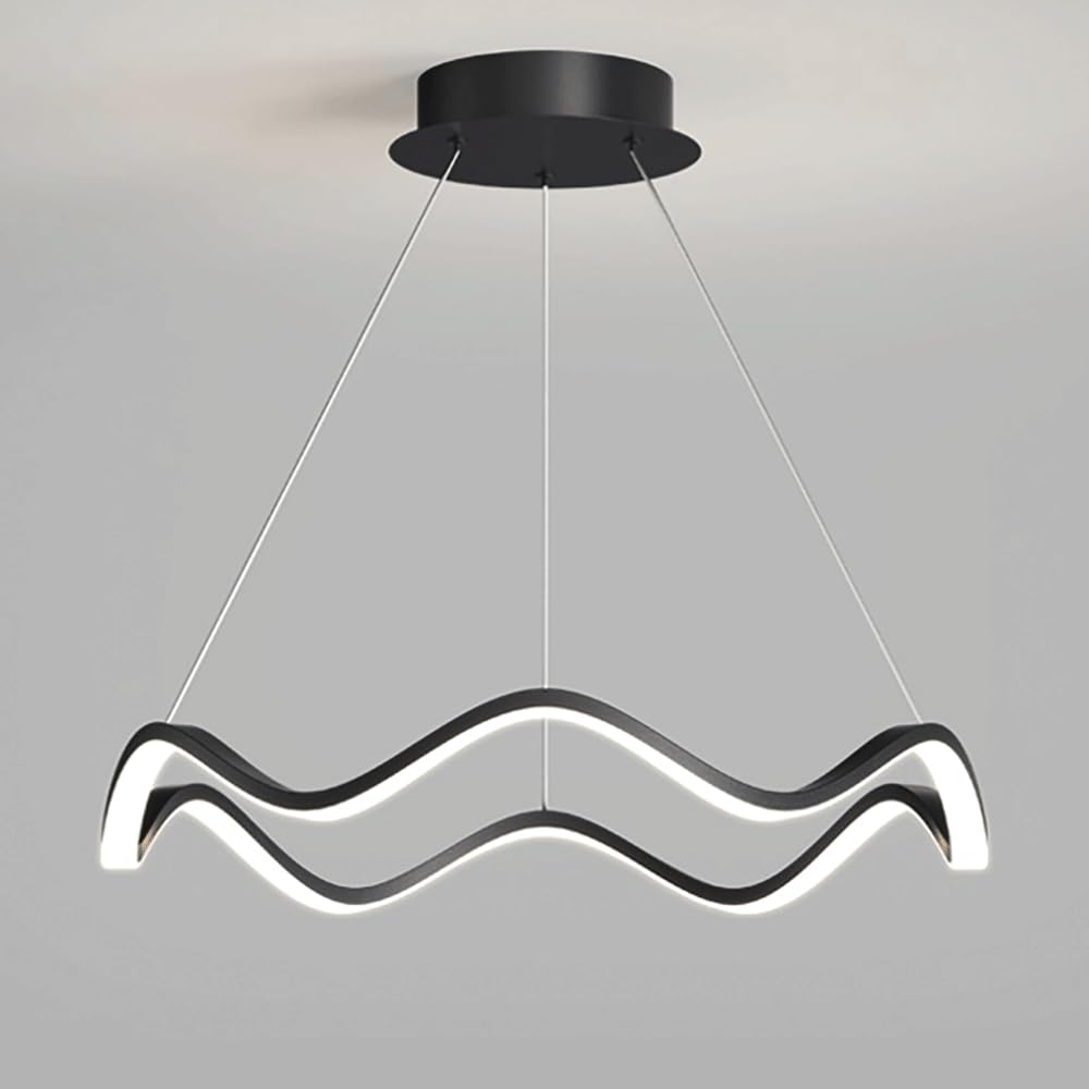 Lustres LED modernes géométriques d'architecte, suspension de luxe fine en métal et acrylique blanc