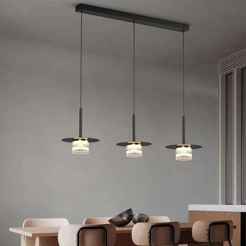 Lustre suspendu moderne 3 têtes blanc froid à haute efficacité lumineuse pour table