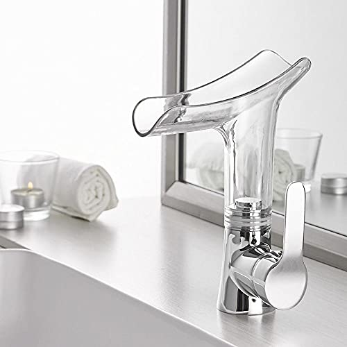 Grifo de cascada para lavabo mezclador monomando de instalación vertical