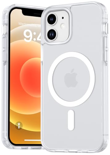 Natiiozie Magnetisch Hülle Kompatibel mit iPhone 12 Mini/13 Mini, Matt Handyhülle Kompatibel mit MagSafe, Stoßfest Kratz...