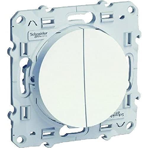 SCHNEIDER ELECTRIC Double interrupteur ou double Va et Vient Odace 230 V blanc