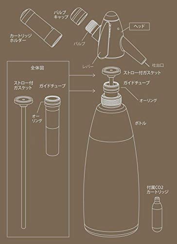 モサ(Mosa) ソーダサイホン 1.0L SSF3-05 の商品画像 1