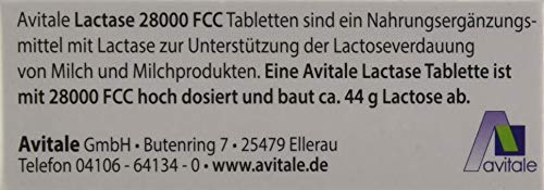 Laktase Tabletten Avitale 28000 FCC, 80 Stück