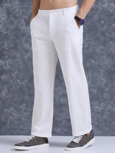 Samfor Linen Pant for Men White - Image 3