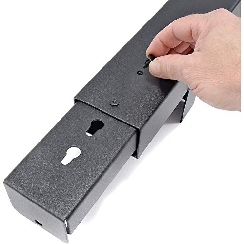 Global Industrial Adjustable Height Leg For 30" Bench, 29" To 35", Black #TOP3