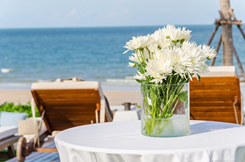 Maison Zoe mondgeblazen en handgemaakte glazen vaas cilinder Ø10cm - bloemenvaas - decoratie & bruiloft - Afbeelding 4