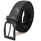 FAIRWIN Elastic Braided Stretch Mens Golf Casual Jeans Belts Woven 1 3/8" Nylon Work Belts for Men P