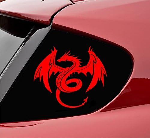 Winged Dragon Vinyl Decal Sticker (Red)