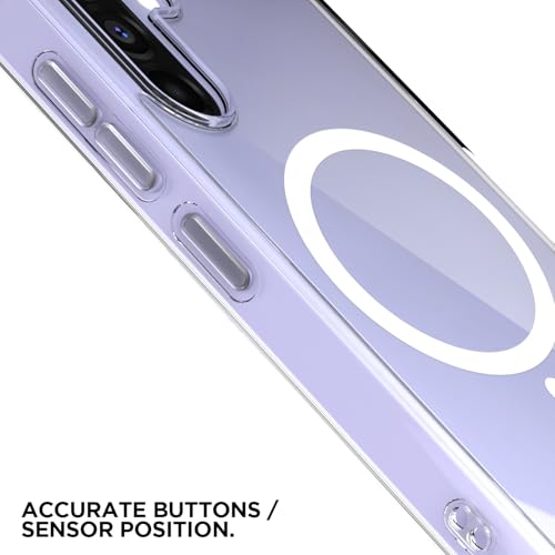 Image of Amazon Basics Back Cover for Samsung Galaxy A37 5G Mag-Safe Shockproof PC + TPU Protective Case Magnetic Support Bumper Case (Transparent Mag-Safe)