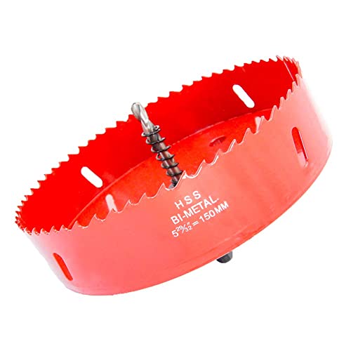 150Mm Hole Saw Hss Bi-Metal Hole Saw&Cutter For Wood Plastic Drywall & Metal Sheet 5-8/9’’(150Mm) Suitable For 6Inch #TOP11