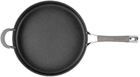 Circulon 5-Qt. Covered Sauté with Helper Handle Hard Anodized Aluminum Saute Pan, 5 Quart, Oyster Gray
