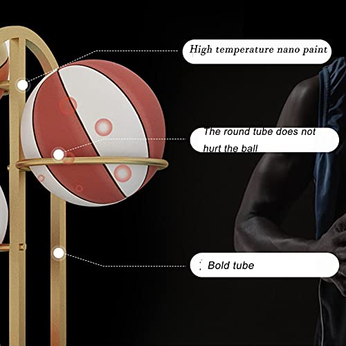 Ballenreks Voetbalhouder Organizer Rack voor Basketbal Volleybal Football Tennis Racket Sportuitrusting, Universal… - Image 6