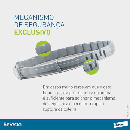 Coleira Seresto® anti-carrapatos e pulgas para cães e gatos de até 8kg