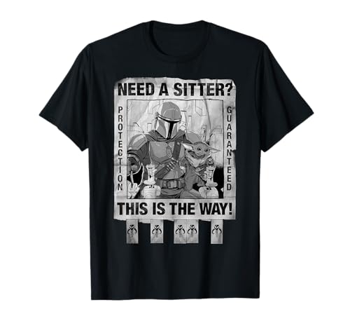 T-shirt Star Wars Protection Guaranteed Poster en coton noir pour fan de la saga