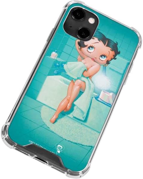 Skinit Clear Phone Case Compatible with iPhone 14 - Officially Licensed Betty Boop Bathing Design