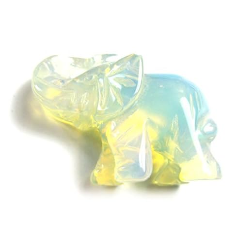 Tiergravur Elefant opalglas (konstglas) 3 x 4,5 cm