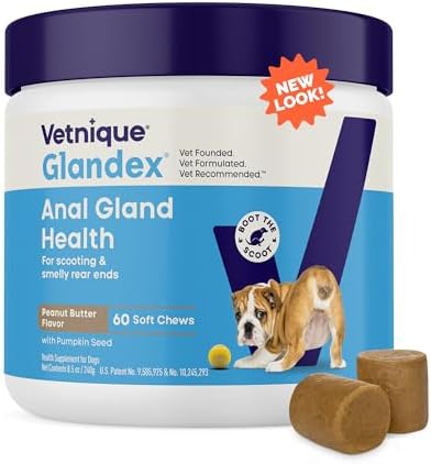 Vetnique Glandex Anal Gland Soft Chew Treats with Pumpkin for Dog...
