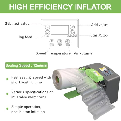 Gonfleur de sac et machine à coussin d'air 200W pour atelier e-commerce