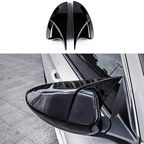 Rifoda for Accord Horn Type Side Rearview Mirror Cover Trims ABS Plastic Material Decoration fit for Honda 10th Gen Accord 2018 2019 2020 2021 2022 Exterior Accessories 2PCS (Bright Black) Cover