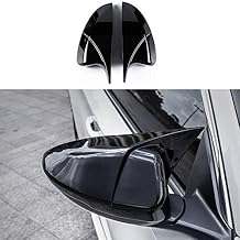 Rifoda Horn type Side rearview mirror cover trims ABS plastic Material decoration fit for Honda 10th 11th Gen accord 2018 2019 2020 2021 2022 2023 2024 2025 Exterior Accessories 2PCS Bright Black