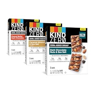 KIND ZERO Added Sugar Bars, Variety...