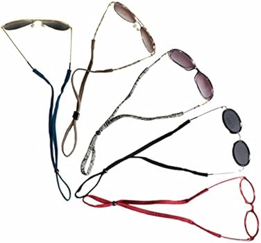 5 stks Kids Mannen Sport Bril Strap Neck Strap Retainer Cord Chain Holder Band Neopreen Brillen Lanyard Touw String Houder, Blauw, Rood, Donkerblauw, Groen, Grijs