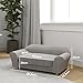 PawHut Hundesofa für kleine Hunde, Hundebett mit abnehmbarem und waschbarem Kissen, Haustiersofa mit Nietendekoration, 10 kg, Grau